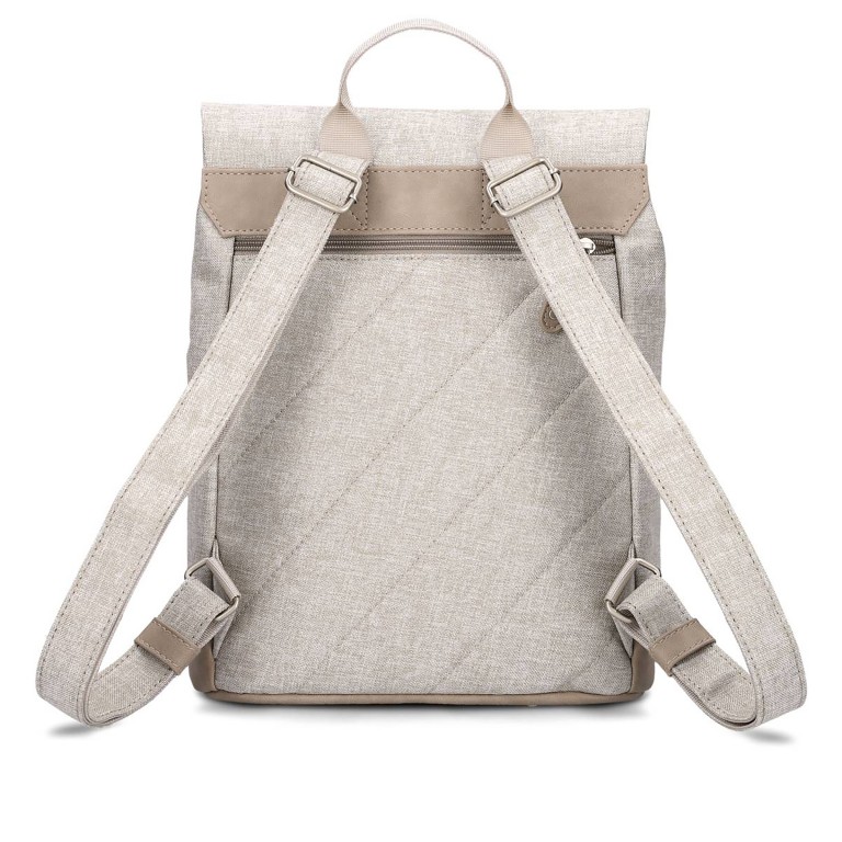 Rucksack Olli OR13, Farbe: grau, blau/petrol, beige, Marke: Zwei, Abmessungen in cm: 35x38x11, Bild 4 von 6