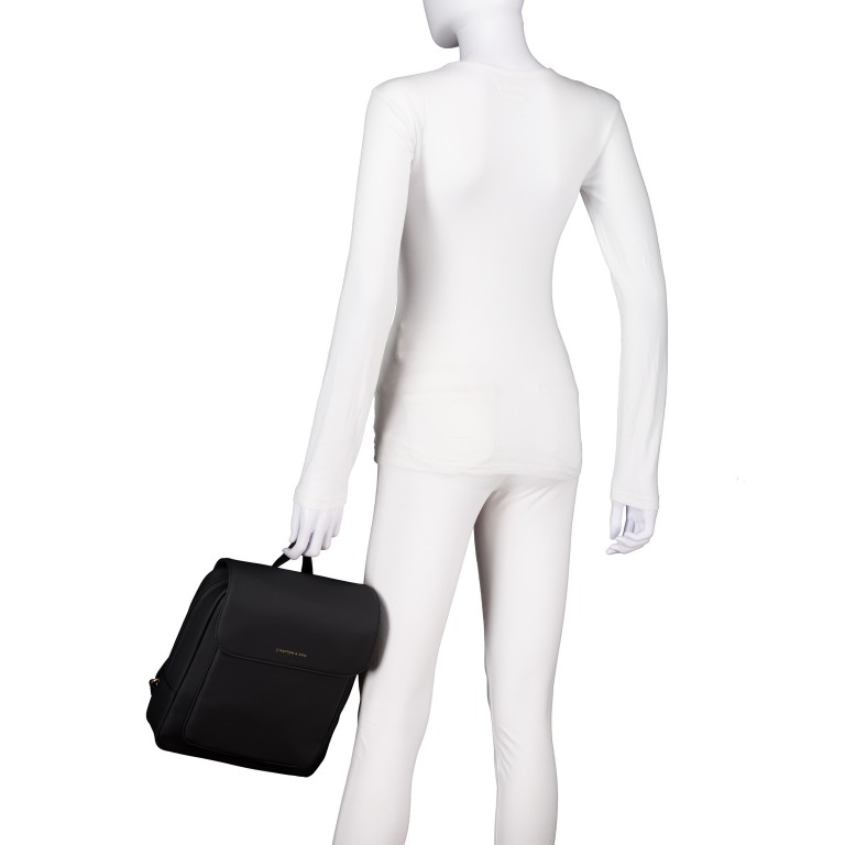 Rucksack Tromso Small 2.0, Farbe: schwarz, beige, Marke: Kapten & Son, Abmessungen in cm: 26x31x9.5, Bild 5 von 13