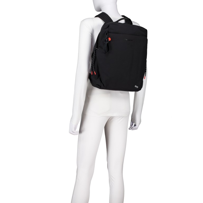 Rucksack String Akira mit Laptopfach 14 Zoll, Farbe: schwarz, grün/oliv, weiß, Marke: Hedgren, Abmessungen in cm: 29x38x13, Bild 5 von 8