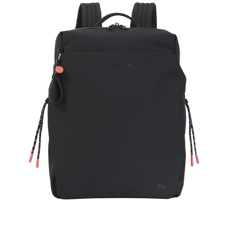 Rucksack String Akira mit Laptopfach 14 Zoll, Farbe: schwarz, grün/oliv, weiß, Marke: Hedgren, Abmessungen in cm: 29x38x13, Bild 1 von 8