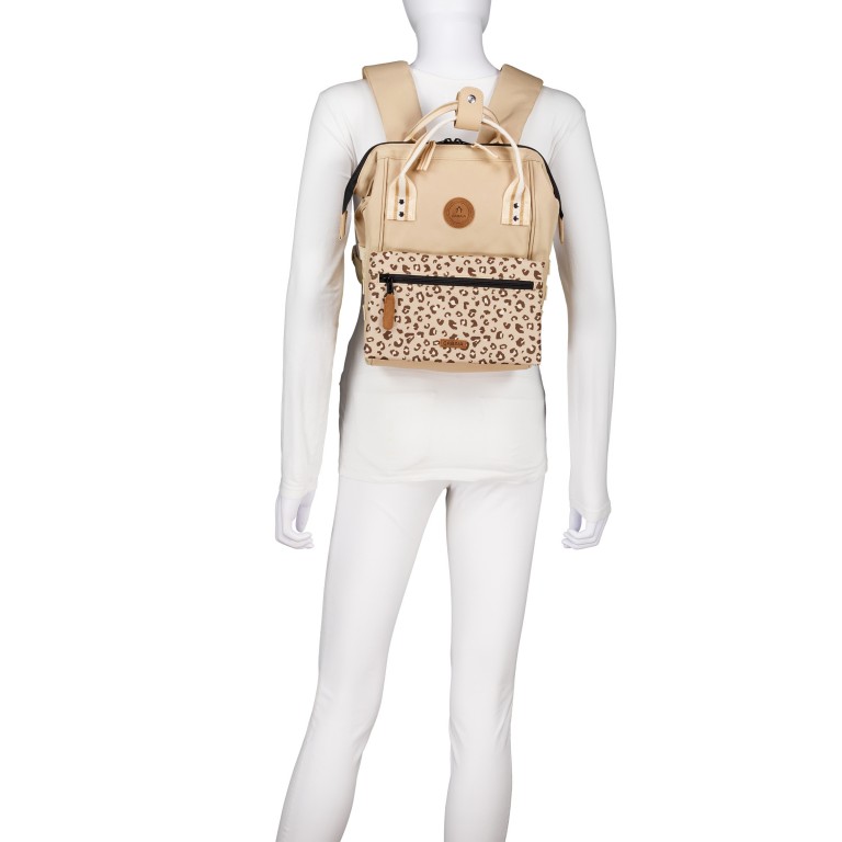 Rucksack Adventurer Small mit zwei auswechselbaren Vortaschen, Farbe: rosa/pink, beige, Marke: Cabaia, Abmessungen in cm: 23x32x13, Bild 7 von 11