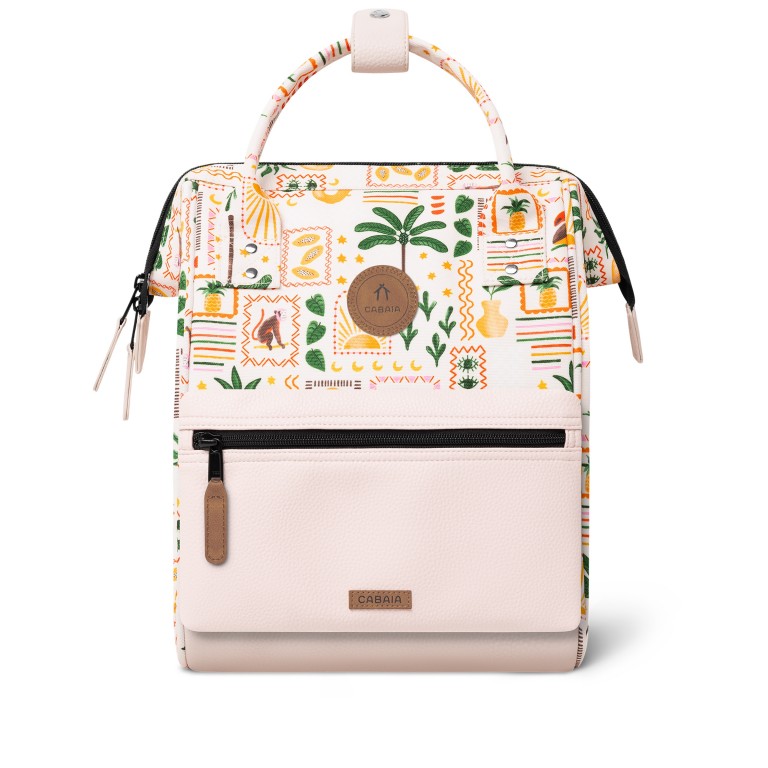 Rucksack Adventurer Small mit zwei auswechselbaren Vortaschen, Farbe: flieder/lila, beige, Marke: Cabaia, Abmessungen in cm: 23x32x13, Bild 2 von 10