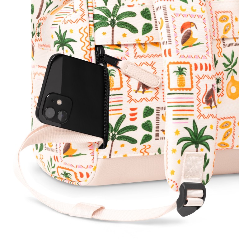 Rucksack Adventurer Small mit zwei auswechselbaren Vortaschen, Farbe: flieder/lila, beige, Marke: Cabaia, Abmessungen in cm: 23x32x13, Bild 10 von 10