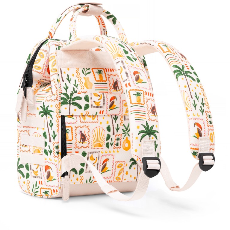 Rucksack Adventurer Small mit zwei auswechselbaren Vortaschen, Farbe: flieder/lila, beige, Marke: Cabaia, Abmessungen in cm: 23x32x13, Bild 6 von 10