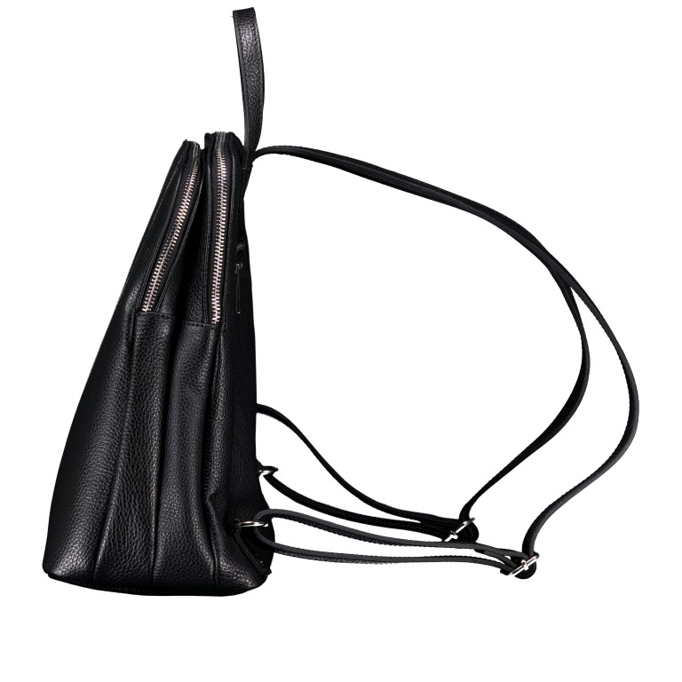 Rucksack, Farbe: schwarz, beige, Marke: Hausfelder Manufaktur, Abmessungen in cm: 26x29x15, Bild 3 von 7