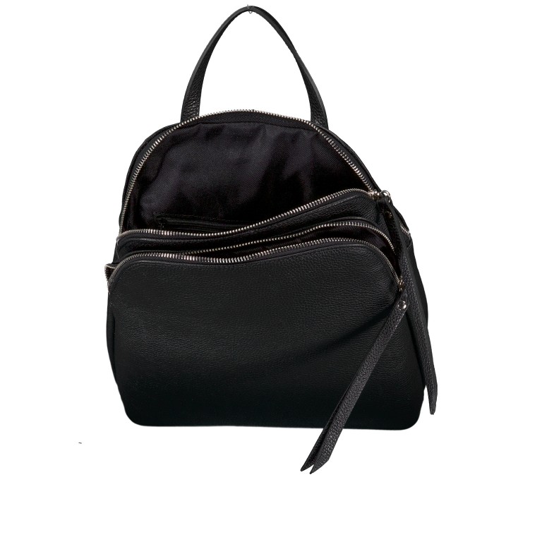 Rucksack, Farbe: schwarz, beige, Marke: Hausfelder Manufaktur, Abmessungen in cm: 26x29x15, Bild 7 von 7