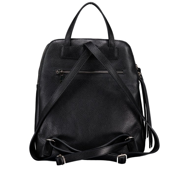 Rucksack, Farbe: schwarz, beige, Marke: Hausfelder Manufaktur, Abmessungen in cm: 26x29x15, Bild 4 von 7