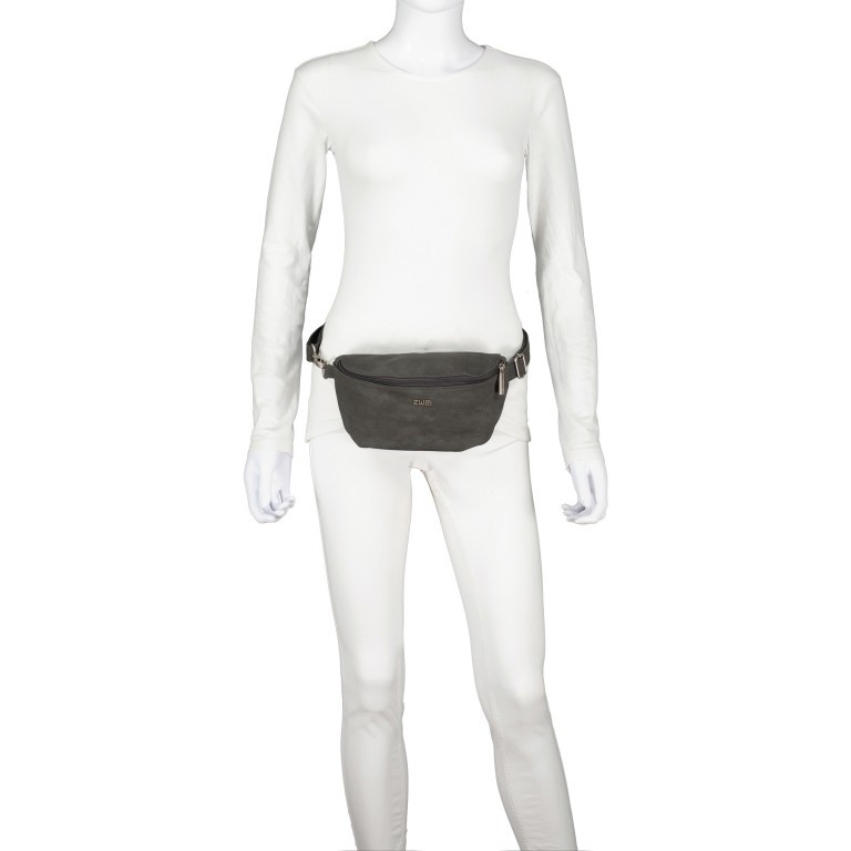 Gürteltasche Mademoiselle MH4 Canvas Graphit, Farbe: anthrazit, Marke: Zwei, EAN: 4250257920514, Abmessungen in cm: 25x14x6, Bild 4 von 7