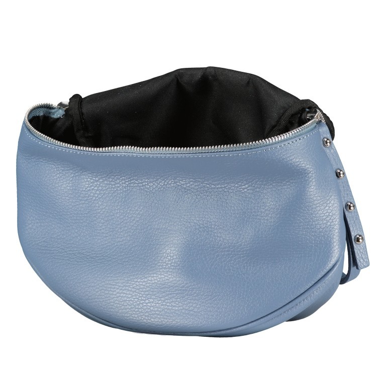 Gürteltasche Silberbeschlag Schwarz, Farbe: schwarz, Marke: Hausfelder Manufaktur, EAN: 4065646013643, Abmessungen in cm: 22x19x9, Bild 6 von 6
