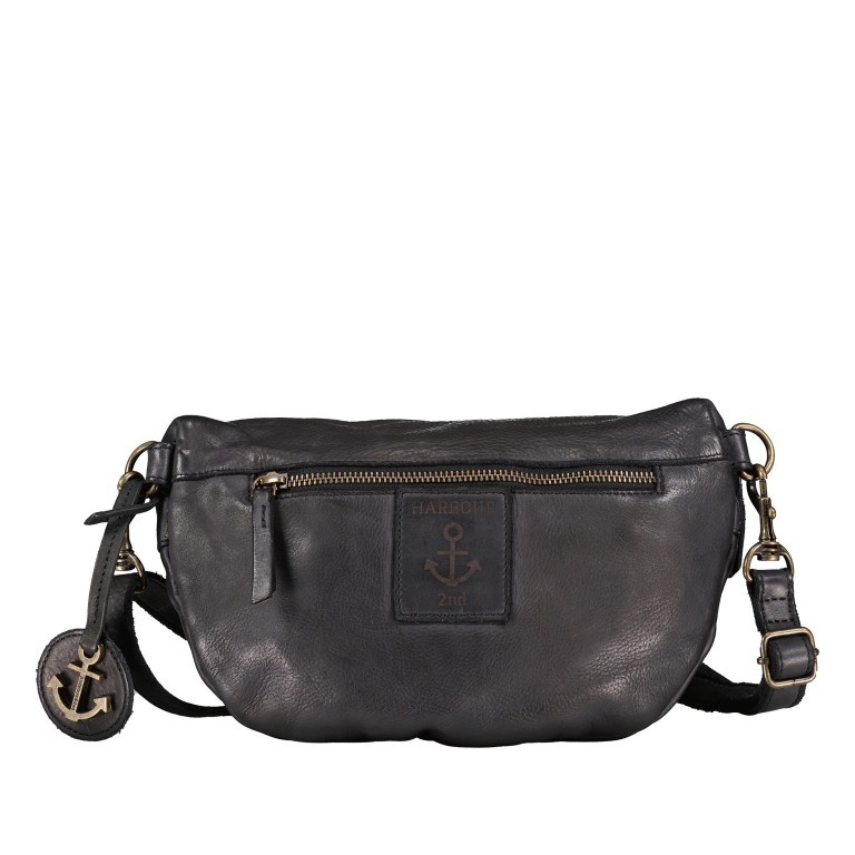 Gürteltasche / Umhängetasche Anchor-Love Jutta AL-11964, Farbe: anthrazit, grau, blau/petrol, braun, cognac, Marke: Harbour 2nd, Abmessungen in cm: 26.5x18x8.5, Bild 3 von 6