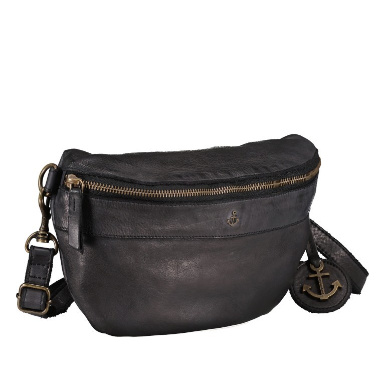 Gürteltasche / Umhängetasche Anchor-Love Jutta AL-11964, Farbe: anthrazit, grau, blau/petrol, braun, cognac, Marke: Harbour 2nd, Abmessungen in cm: 26.5x18x8.5, Bild 2 von 6