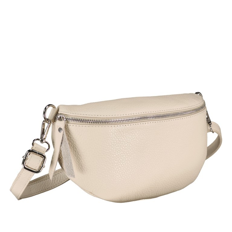 Gürteltasche Silberbeschlag Beige, Farbe: beige, Marke: Hausfelder Manufaktur, EAN: 4065646016798, Abmessungen in cm: 27x15x8, Bild 2 von 6