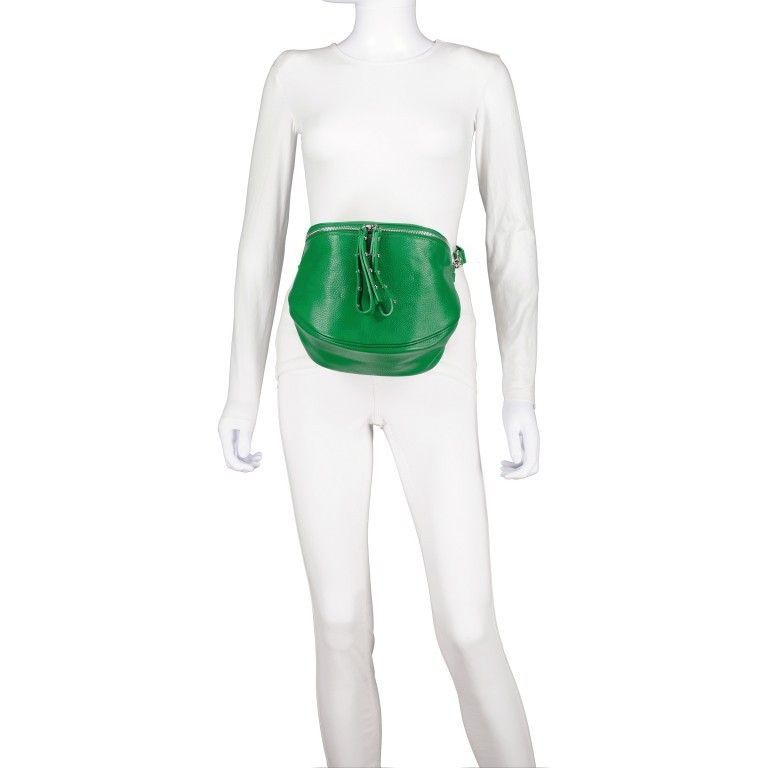 Gürteltasche Silberbeschlag, Marke: Hausfelder Manufaktur, Abmessungen in cm: 22x19x9, Bild 4 von 6