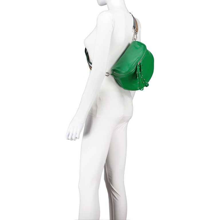 Gürteltasche Silberbeschlag, Marke: Hausfelder Manufaktur, Abmessungen in cm: 22x19x9, Bild 5 von 6
