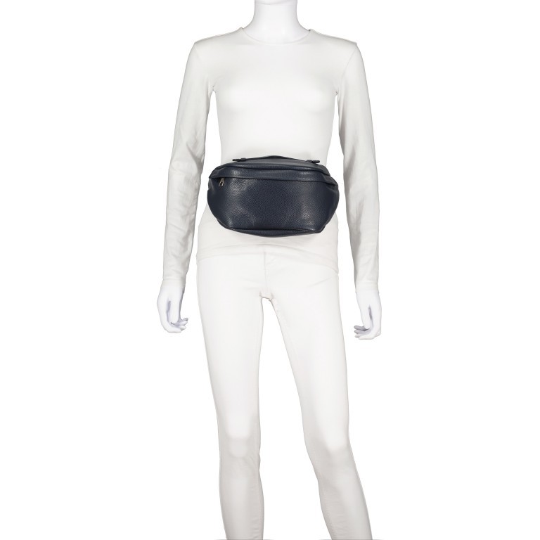 Gürteltasche Silberbeschlag, Farbe: schwarz, blau/petrol, braun, grün/oliv, orange, beige, Marke: Hausfelder Manufaktur, Abmessungen in cm: 36x16.5x10, Bild 5 von 7