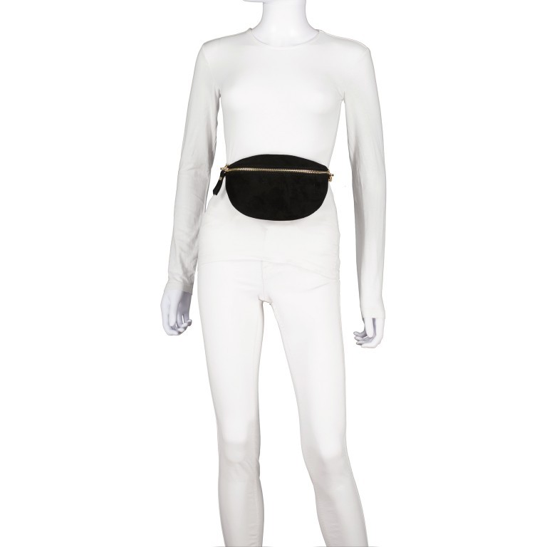 Gürteltasche / Umhängetasche Velours, Marke: Hausfelder Manufaktur, Abmessungen in cm: 23x14x7, Bild 4 von 6