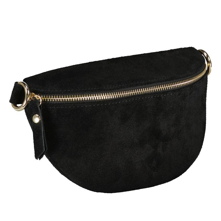 Gürteltasche / Umhängetasche Velours, Marke: Hausfelder Manufaktur, Abmessungen in cm: 23x14x7, Bild 2 von 6