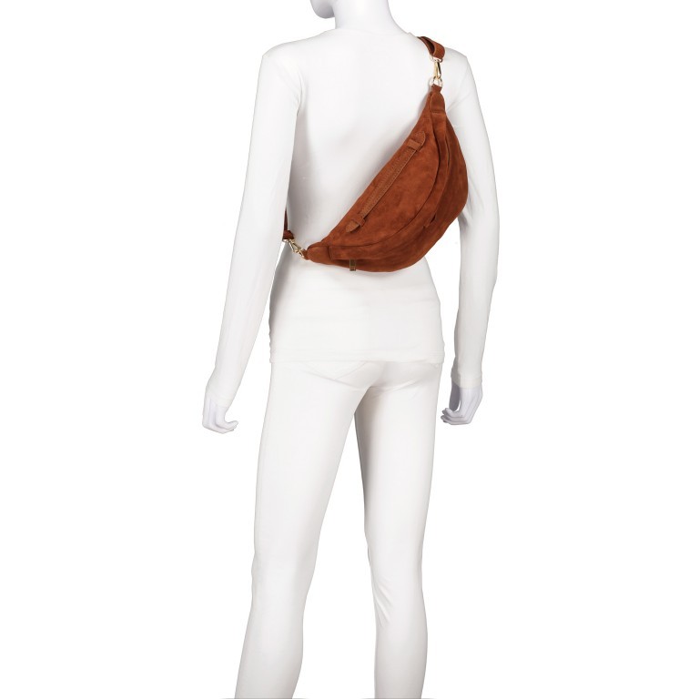 Gürteltasche / Umhängetasche Velours, Marke: Hausfelder Manufaktur, Abmessungen in cm: 37x17x12, Bild 5 von 7