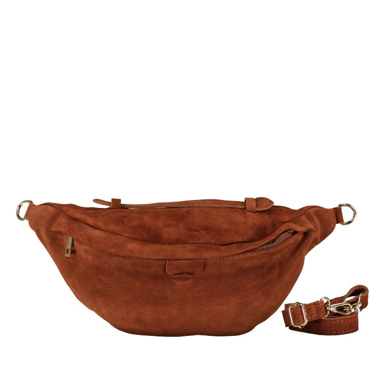 Gürteltasche / Umhängetasche Velours, Marke: Hausfelder Manufaktur, Abmessungen in cm: 37x17x12, Bild 1 von 7