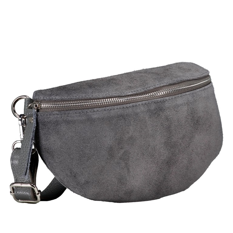 Gürteltasche / Umhängetasche Velours, Farbe: grau, braun, taupe/khaki, grün/oliv, beige, Marke: Hausfelder Manufaktur, Abmessungen in cm: 24x14x8, Bild 2 von 6