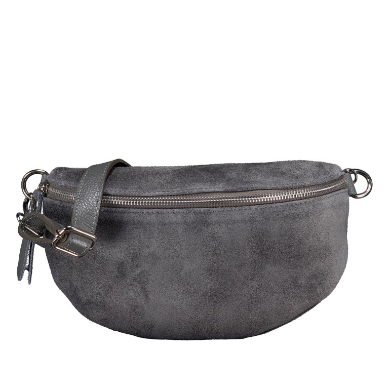 Gürteltasche / Umhängetasche Velours, Farbe: grau, braun, taupe/khaki, grün/oliv, beige, Marke: Hausfelder Manufaktur, Abmessungen in cm: 24x14x8, Bild 1 von 6