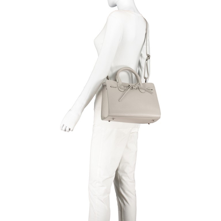 Handtasche Dollaro Weiß, Farbe: weiß, Marke: Hausfelder Manufaktur, EAN: 4065646003545, Abmessungen in cm: 28.5x21x12, Bild 5 von 8