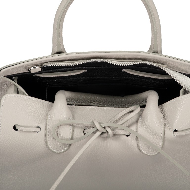 Handtasche Dollaro Weiß, Farbe: weiß, Marke: Hausfelder Manufaktur, EAN: 4065646003545, Abmessungen in cm: 28.5x21x12, Bild 8 von 8