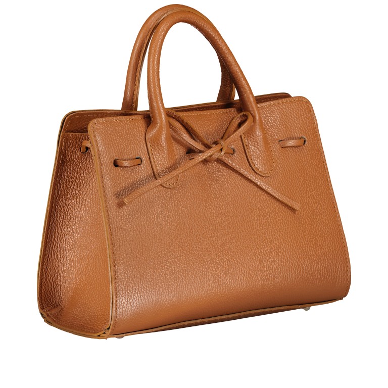 Handtasche Dollaro, Farbe: schwarz, grau, blau/petrol, braun, cognac, taupe/khaki, grün/oliv, rot/weinrot, orange, gelb, weiß, Marke: Hausfelder Manufaktur, Abmessungen in cm: 28.5x21x12, Bild 2 von 7