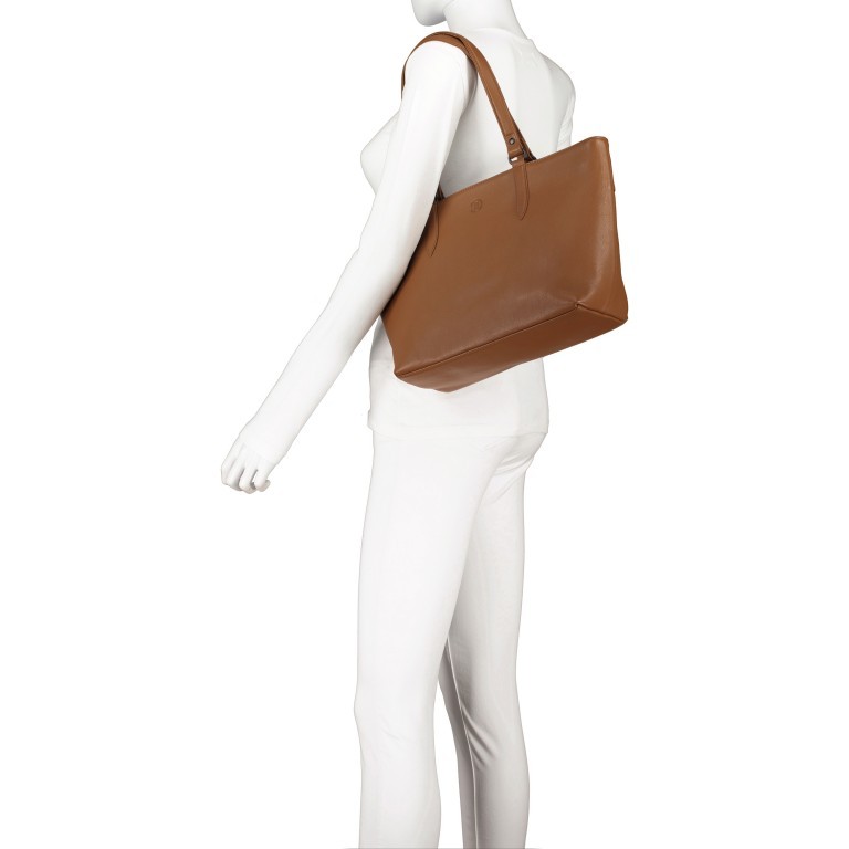 Shopper Nappa Schwarz, Farbe: schwarz, Marke: Hausfelder Manufaktur, EAN: 4251672788321, Abmessungen in cm: 30x25x11.5, Bild 4 von 5