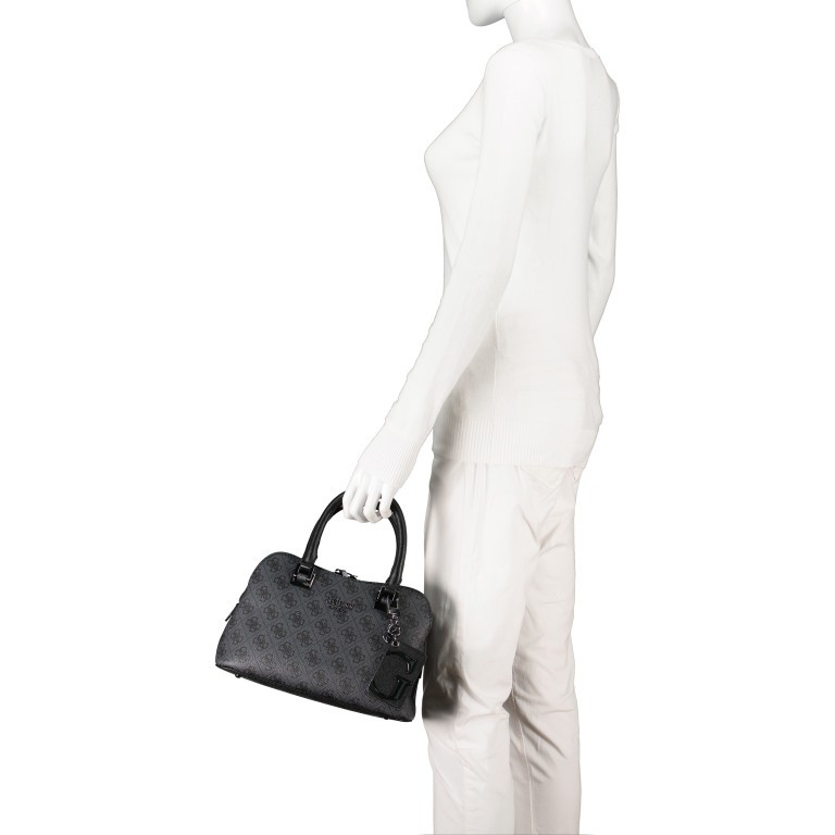 Handtasche Mika Brown, Farbe: braun, Marke: Guess, EAN: 0190231454144, Abmessungen in cm: 28x18x12, Bild 4 von 9