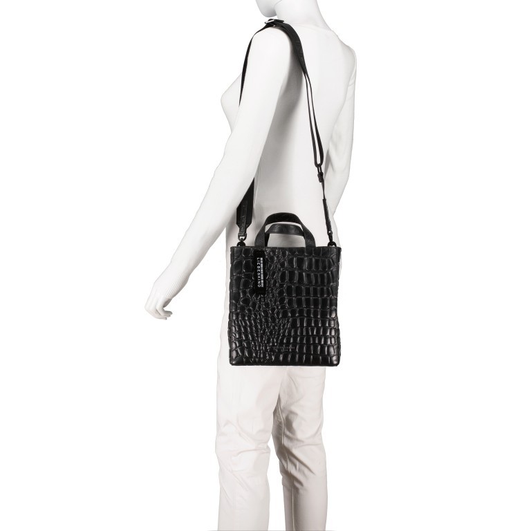 Tasche Paper Bag Tote S Kroko Vintage Linen, Farbe: beige, Marke: Liebeskind Berlin, EAN: 4064657323703, Abmessungen in cm: 22x25x12, Bild 5 von 8