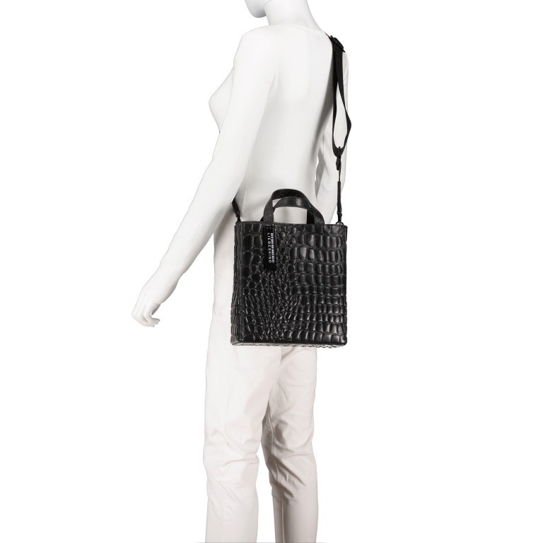 Tasche Paper Bag Tote S Kroko Vintage Linen, Farbe: beige, Marke: Liebeskind Berlin, EAN: 4064657323703, Abmessungen in cm: 22x25x12, Bild 6 von 8