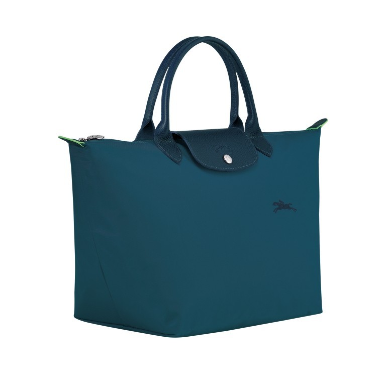 Handtasche Le Pliage Green Handtasche M, Farbe: schwarz, anthrazit, blau/petrol, grün/oliv, rot/weinrot, flieder/lila, Marke: Longchamp, Abmessungen in cm: 30x28x20, Bild 2 von 5