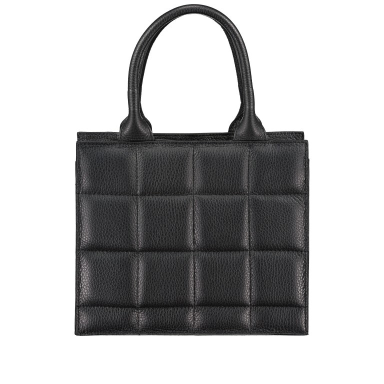 Handtasche Schwarz, Farbe: schwarz, Marke: Hausfelder Manufaktur, EAN: 4065646006386, Abmessungen in cm: 25x21x9, Bild 3 von 7