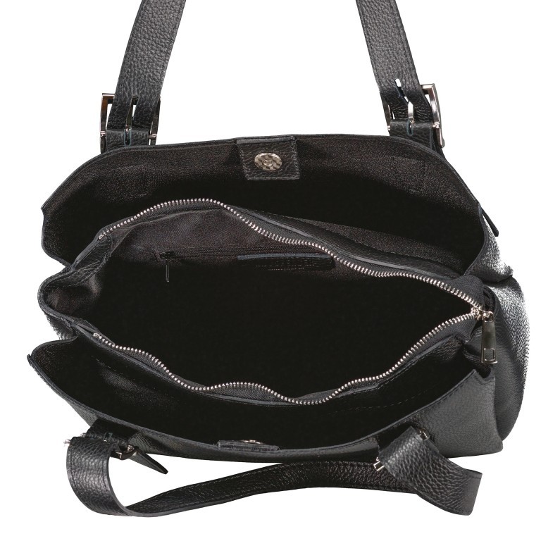 Shopper Schwarz, Farbe: schwarz, Marke: Hausfelder Manufaktur, EAN: 4065646008755, Abmessungen in cm: 28x27x12, Bild 5 von 5