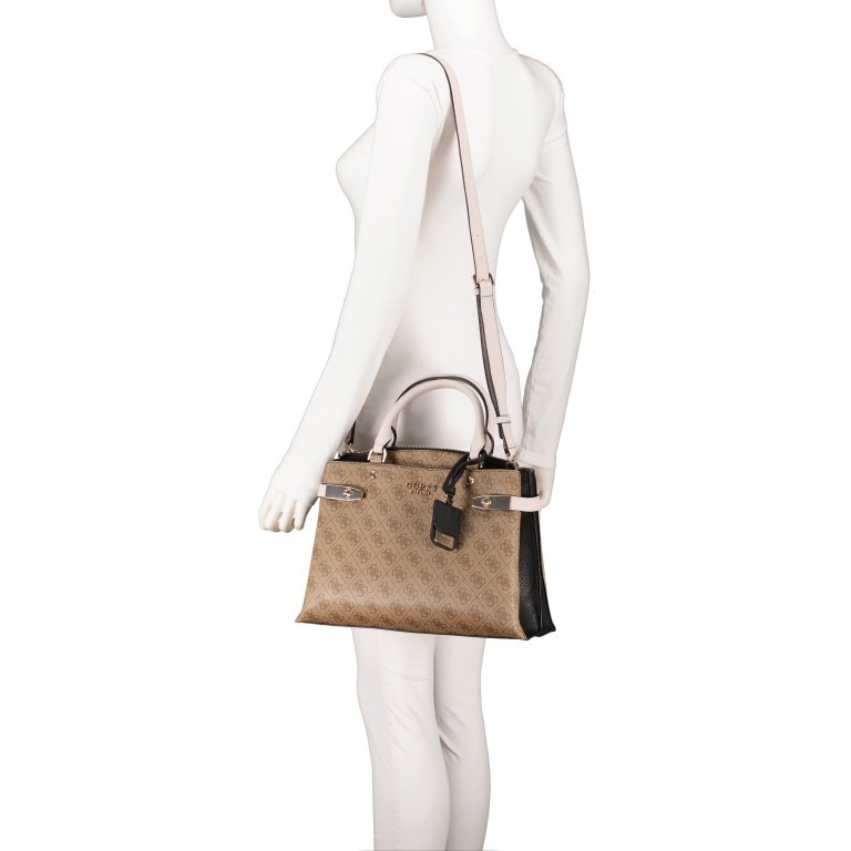 Handtasche Zadie Latte Black, Farbe: cognac, Marke: Guess, EAN: 0190231541523, Abmessungen in cm: 33x23x13, Bild 5 von 7