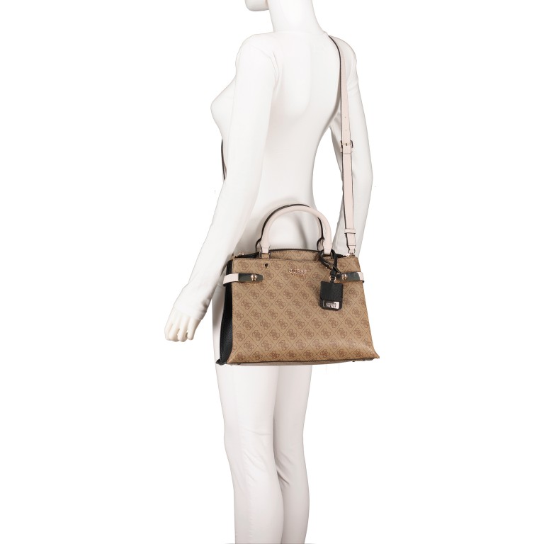 Handtasche Zadie Latte Black, Farbe: cognac, Marke: Guess, EAN: 0190231541523, Abmessungen in cm: 33x23x13, Bild 6 von 7