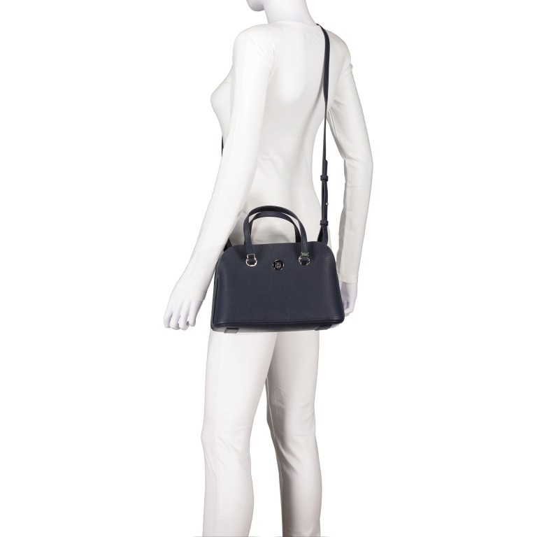 Handtasche Core Medium Satchel Black, Farbe: schwarz, Marke: Tommy Hilfiger, Abmessungen in cm: 28x19x12, Bild 6 von 7