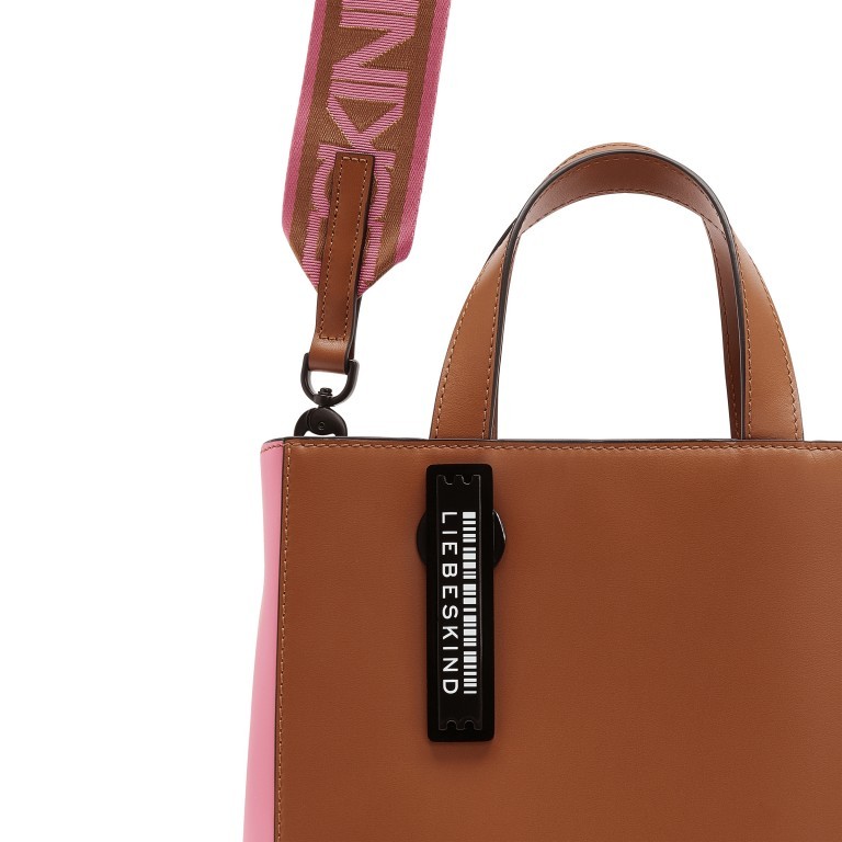 Handtasche Paper Bag Tote S Mocca Cream, Farbe: cognac, Marke: Liebeskind Berlin, EAN: 4064657448581, Abmessungen in cm: 22x25x12, Bild 5 von 5
