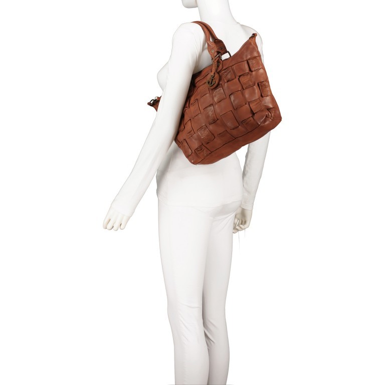 Handtasche New-Lines Philine NL.11154 Sweet Caramel, Farbe: cognac, Marke: Harbour 2nd, EAN: 4046478058507, Abmessungen in cm: 38x26x11, Bild 5 von 8