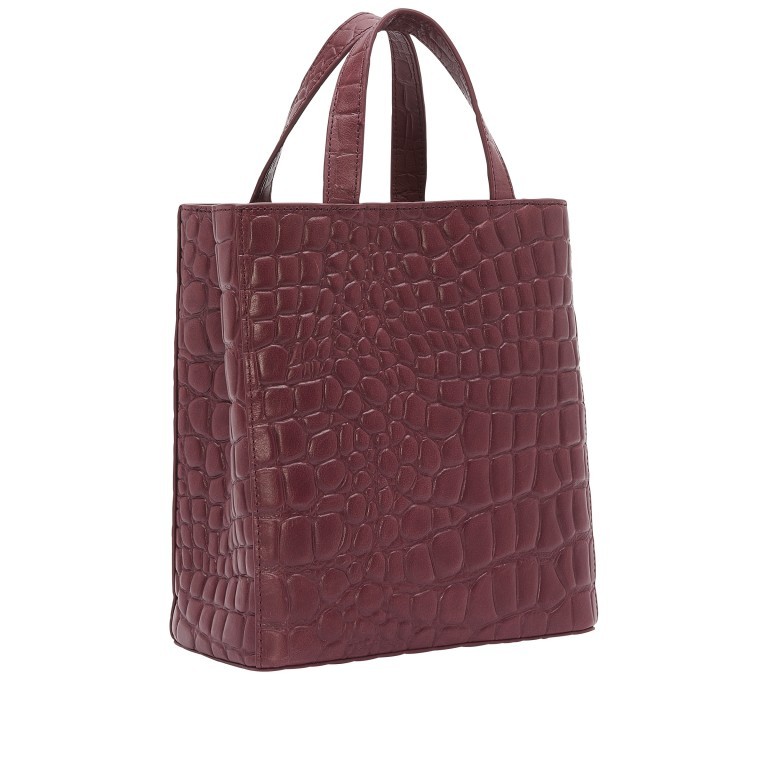 Tasche Paper Bag Waxy Kroko S Peony, Farbe: rot/weinrot, Marke: Liebeskind Berlin, EAN: 4064657031172, Abmessungen in cm: 23x25x11.5, Bild 2 von 5