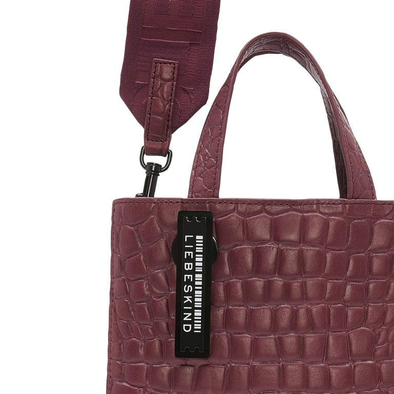 Tasche Paper Bag Waxy Kroko S Peony, Farbe: rot/weinrot, Marke: Liebeskind Berlin, EAN: 4064657031172, Abmessungen in cm: 23x25x11.5, Bild 5 von 5