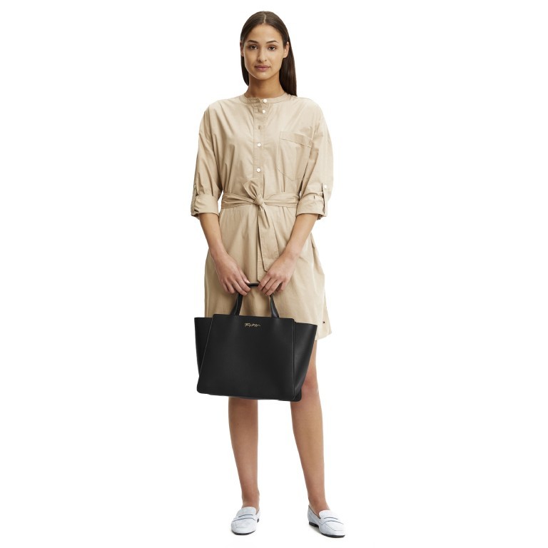 Handtasche Joy Soft Tote Black, Farbe: schwarz, Marke: Tommy Hilfiger, EAN: 8720117910895, Abmessungen in cm: 44x31x14, Bild 3 von 4