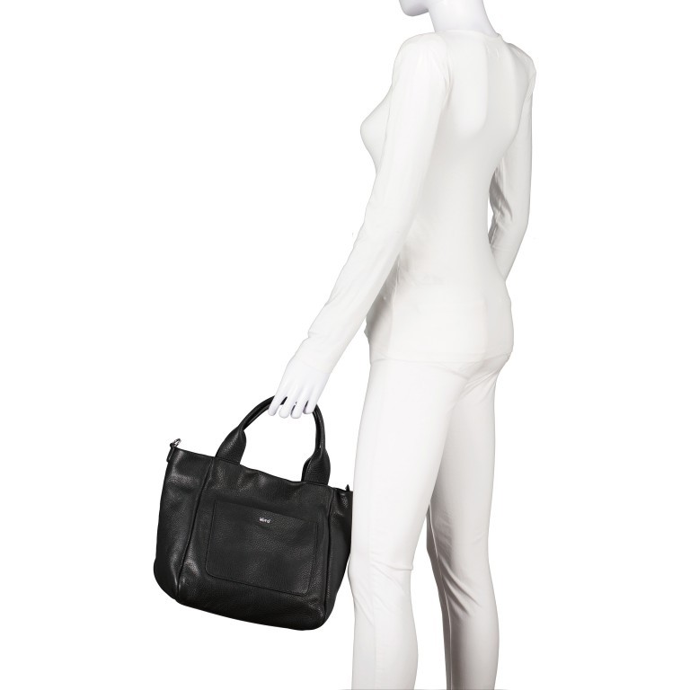 Handtasche Dalia Raquel S Black Nickel, Farbe: schwarz, Marke: Abro, EAN: 4067278151557, Abmessungen in cm: 37x25x16, Bild 4 von 8