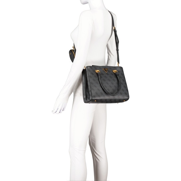 Handtasche Alexie Coal Logo, Farbe: anthrazit, Marke: Guess, EAN: 0190231624707, Abmessungen in cm: 29x23.5x11.5, Bild 5 von 6