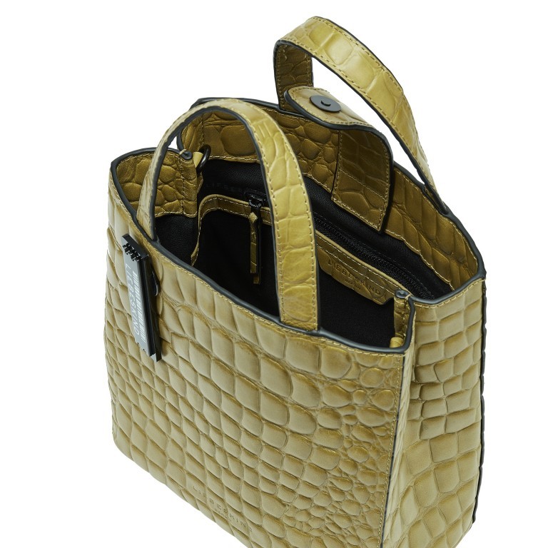 Tasche Paper Bag Tote Bag S Waxy Kroko Matcha, Farbe: grün/oliv, Marke: Liebeskind Berlin, EAN: 4099593007103, Abmessungen in cm: 23x25x11.5, Bild 3 von 4