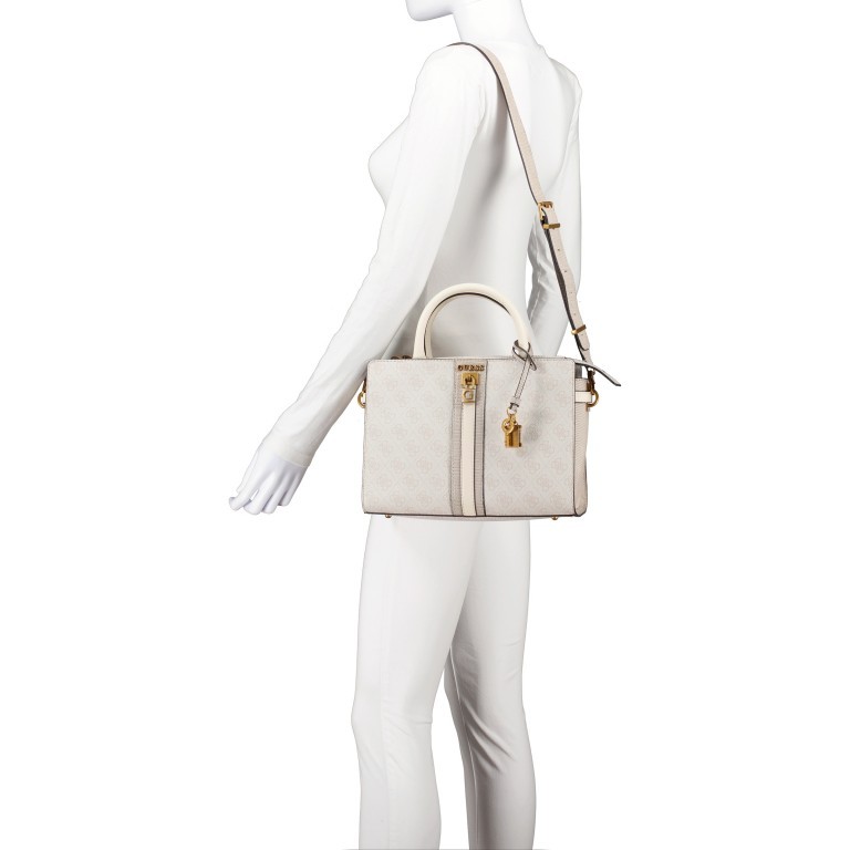 Handtasche Ginevra Logo Stone, Farbe: beige, Marke: Guess, EAN: 0190231673132, Abmessungen in cm: 28.2x22x11.5, Bild 5 von 7