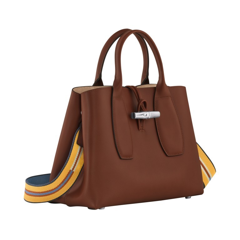 Handtasche Roseau Handtasche M Cognac, Farbe: cognac, Marke: Longchamp, EAN: 3597922271030, Abmessungen in cm: 30x23.5x12, Bild 3 von 9