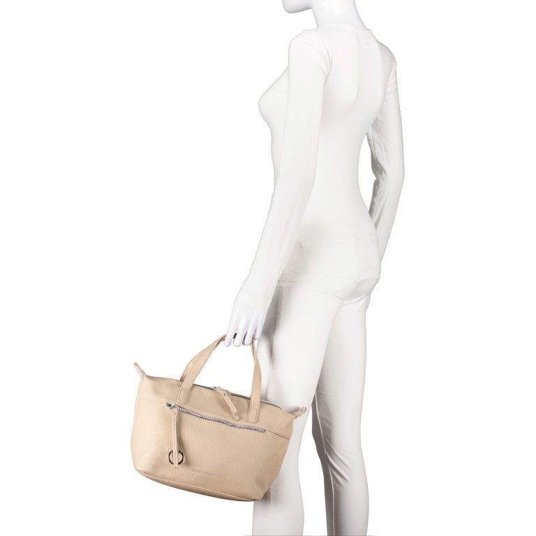 Handtasche Debby 13604, Farbe: schwarz, taupe/khaki, beige, weiß, Marke: Suri Frey, Abmessungen in cm: 26x22x13.5, Bild 4 von 8
