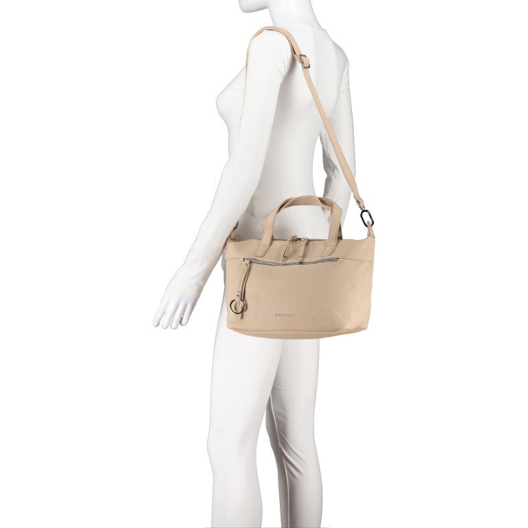 Handtasche Debby 13604, Farbe: schwarz, taupe/khaki, beige, weiß, Marke: Suri Frey, Abmessungen in cm: 26x22x13.5, Bild 5 von 8